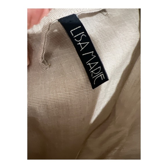 Lisa‎ Marie Fernandez Arden One Shoulder Maxi Dress Ruffle Chambray Size XS - Picture 5 of 5